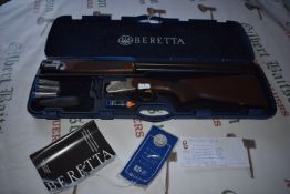 Beretta Silver Pigeon Over & Under Left Hand Cast Shotgun with Carry Cases, and Five Chokes