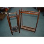 Two Edwardian Oak Stick Stands