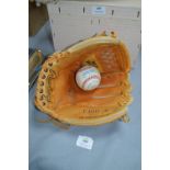 Rawlings Shot Stopper Leather Baseball Glove and B