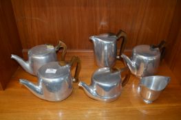 Four Picquot Ware Teapots, plus Coffee Pot and Milk Jug