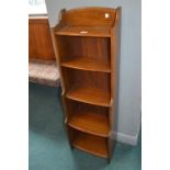 Edwardian Oak Five Shelf Open Front Bookcase