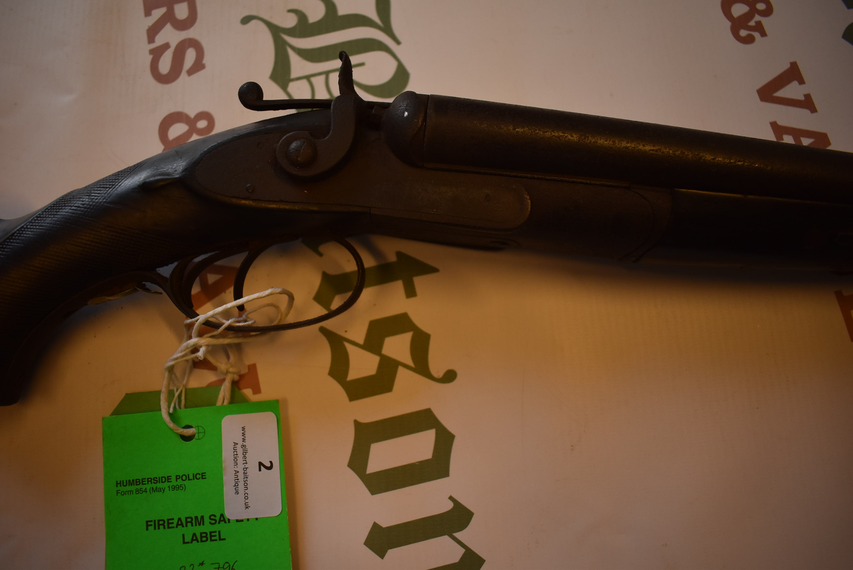 E. Belciv Side-by-Side Hamer Action Shotgun (serial number unknown) - Image 2 of 3
