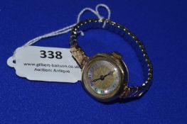 Vintage 9k Gold Ladies Continental Wristwatch ~20g gross Philex in Working Condition