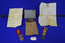 WWI Army Discharge Parchments plus South African 1902 Medal and WWI Service Medal