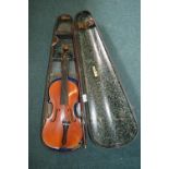 Violin with Original Case and Bow