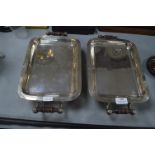 Pair of EPNS Food Warming Dishes