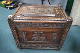 Carved Wooden Chest