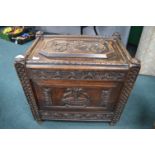 Carved Wooden Chest