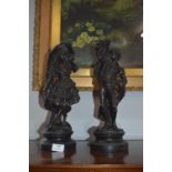 Pair of Ceramic Spanish Flamenco Dancing Figures