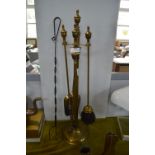 Brass Fireside Companion Set