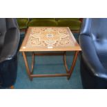 1970's G-Plan Teak Tile Top Occasional Table