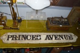 Victorian Hull Princess Avenue Cast Iron Street Sign