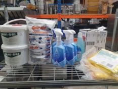 * Cleaning supplies - contents of shelf