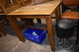 *68x120cm Rectangular High Poser Table with Hardwood Top on Pine Frame