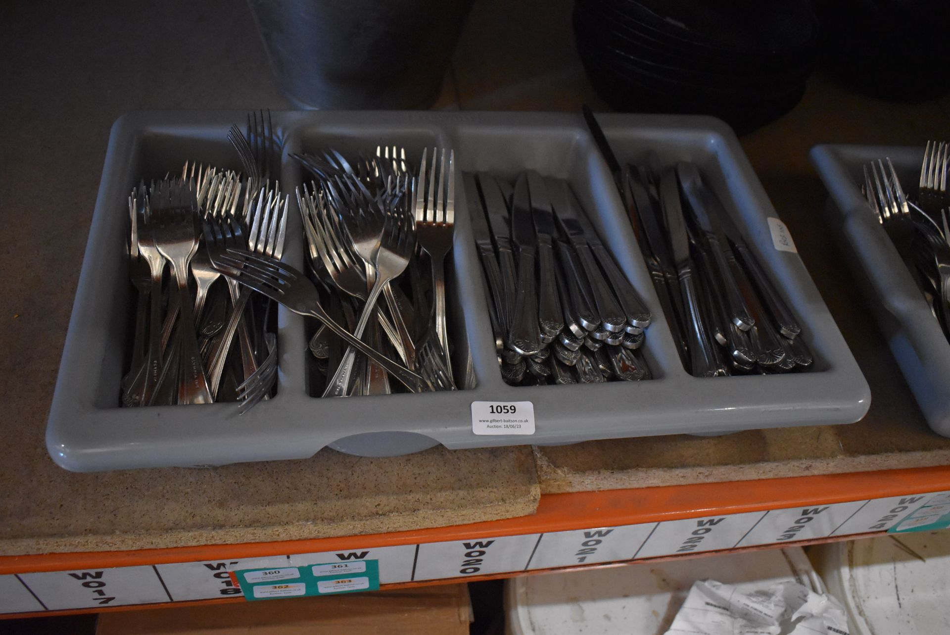 *Cutlery Tray Containing King’s Pattern Cutlery