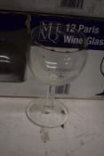*Four Boxes of Paris Wine Glasses