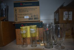 *Two Boxes of Branded 1/2 Pint Glasses plus Others