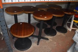 *Eight Circular Pub Table on Pedestal Bases