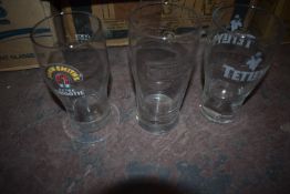 *~50 Assorted John Smith's, Teltley's, and Guinness Branded Pint Glasses