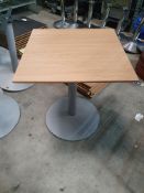 * 4 x pedestal table bases with beech effect tops