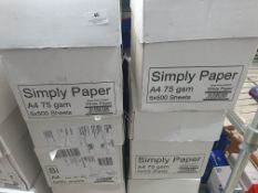 * 4 x boxes white paper (each box has 5 x 500 sheet)