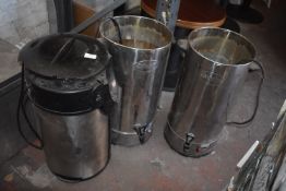 Three Stainless Steel Water Boilers