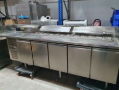 * Enodis Guyon 5 door prep-top bench chiller. Tested working. 2020 model, in good clean condition.
