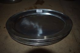 Eleven Stainless Steel Oval Platters