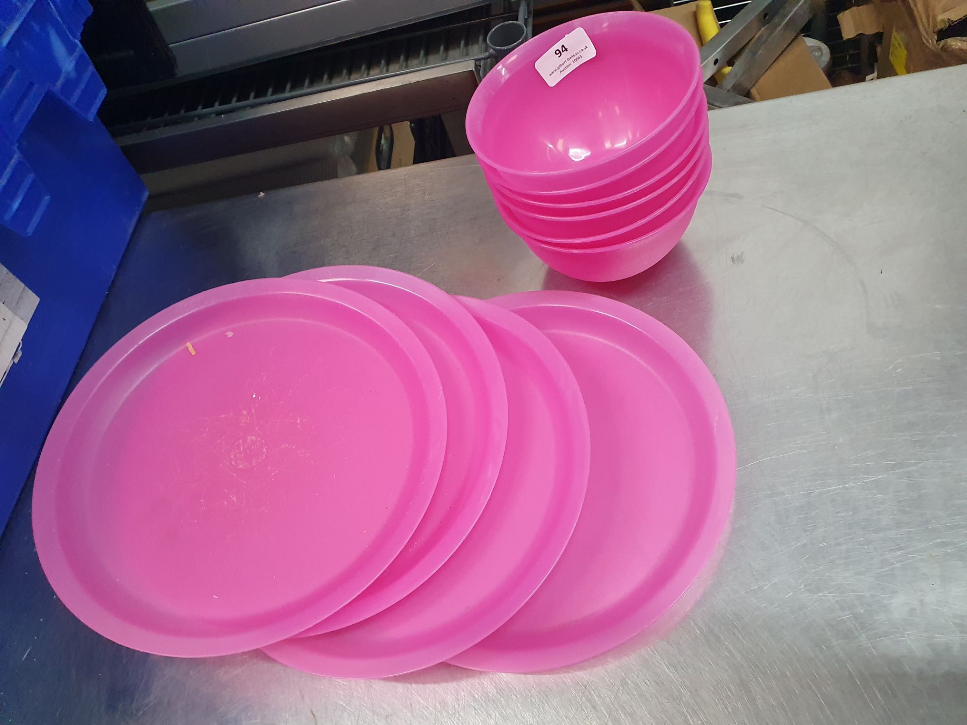 * plastic platees and bowls