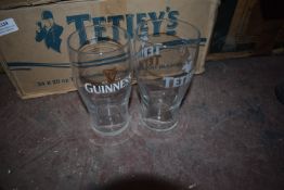 *24 Assorted Tetley's and Guinness Branded Pint Glasses