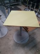 * 5 x pedestal table bases with lime tops