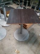 * 4 x pedestal table bases with daark tops