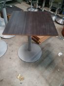 * 4 x pedestal table bases with daark tops