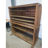 * Vintage bakery proving cupboard with slide out shelves - beech with ply sides. 1600w x 600d x