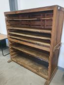 * Vintage bakery proving cupboard with slide out shelves - beech with ply sides. 1600w x 600d x