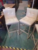 * 2 x gold sparkly stools with backs