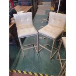 * 2 x gold sparkly stools with backs