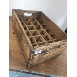 * Vintage wooden bottle crate