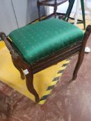 * Vintage upholstered french style dressing table stool
