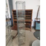 * wire cage lockers. 300w x 300d x 2000h