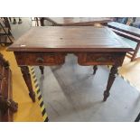 * hardwood desk/side tables with drawers on turned legs. 1070w x 770d x 760h