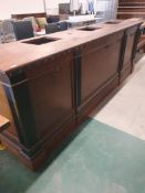 * Heavy counter/island unit with decorative front - with till cut outs. 2950w x 700d x 1000h