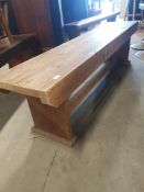 * solid bench. 1700w x 350d x 450h