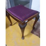 * Vintage upholstered french style dressing table stool