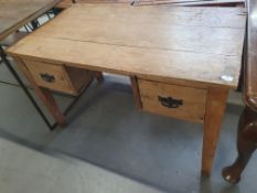 * Vintage pine desk/side table with 2 drawers. 1280w x 720d x 770h