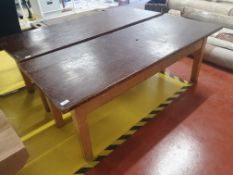 * low level vintage table - 1520w x 600d x 550h