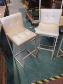 * 2 x gold sparkly stools with backs