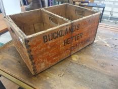 * vintage crate with 2 sections