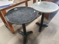 * 2 x heavy topped tables 600 diameter
