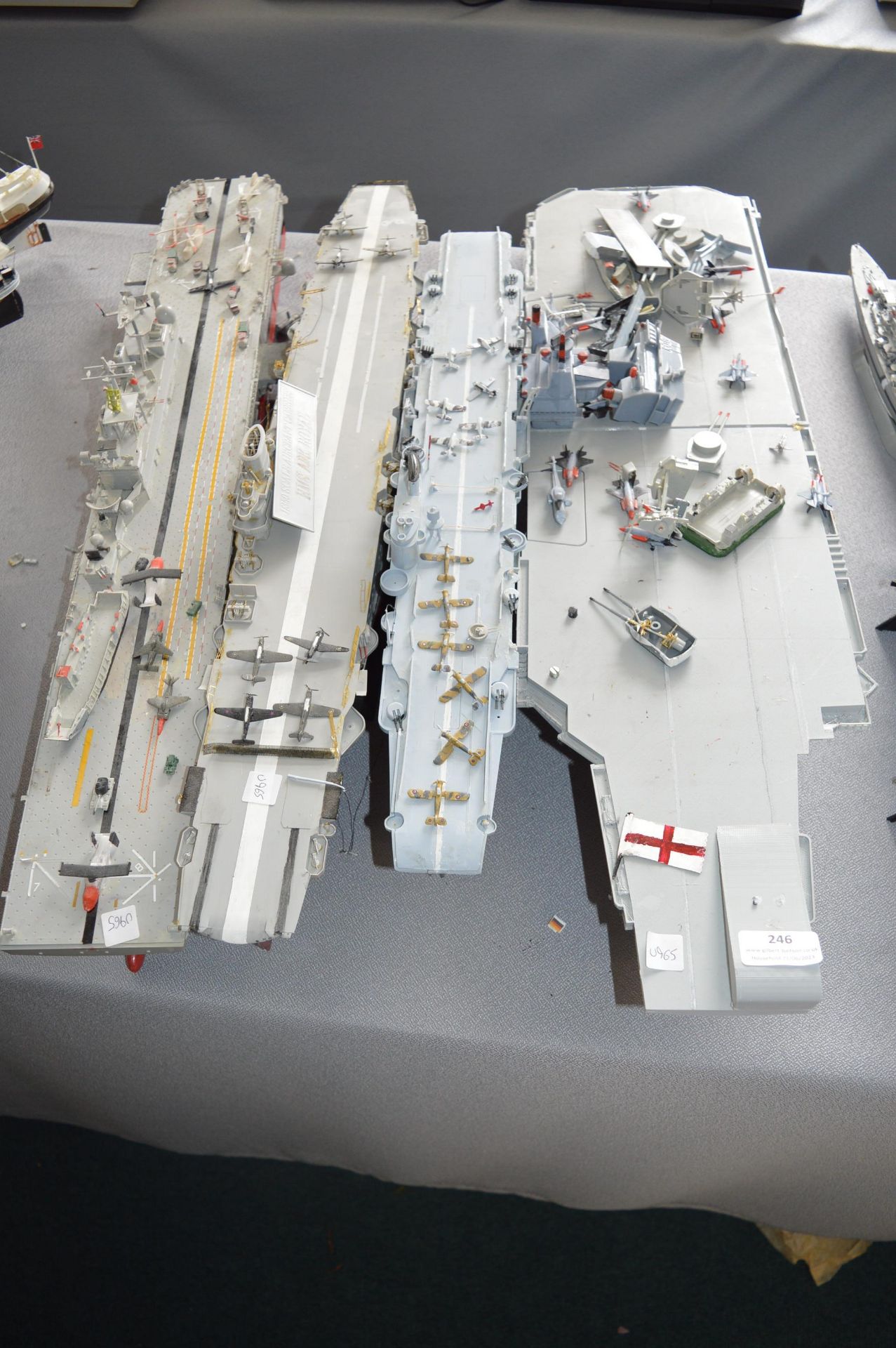 Four Model Aircraft Carriers Including Ark Royal,
